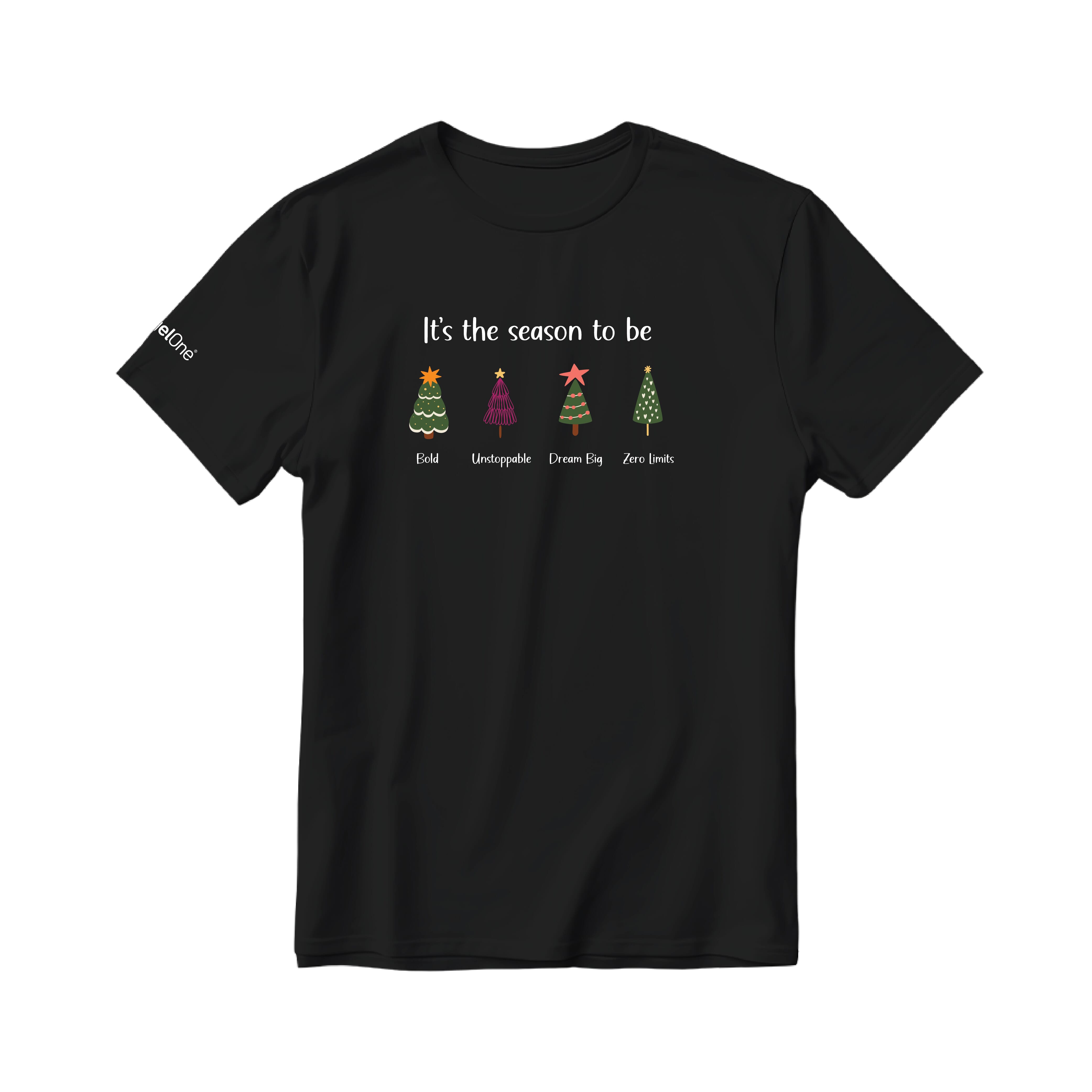 Christmas Round Neck T-shirt - Black